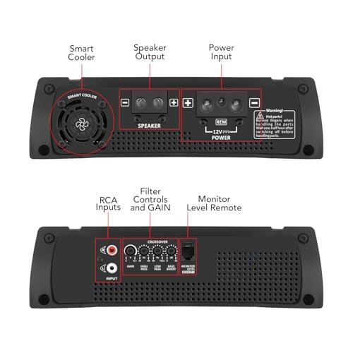 Taramps HD 3000 2 Ohms 1 Channel 3000 Watts RMS MAX Full Range Car Audio, Monoblock, LED Monitor Indicator, Class D Amplifier, Crossover, White 3k amp, Sound Quality