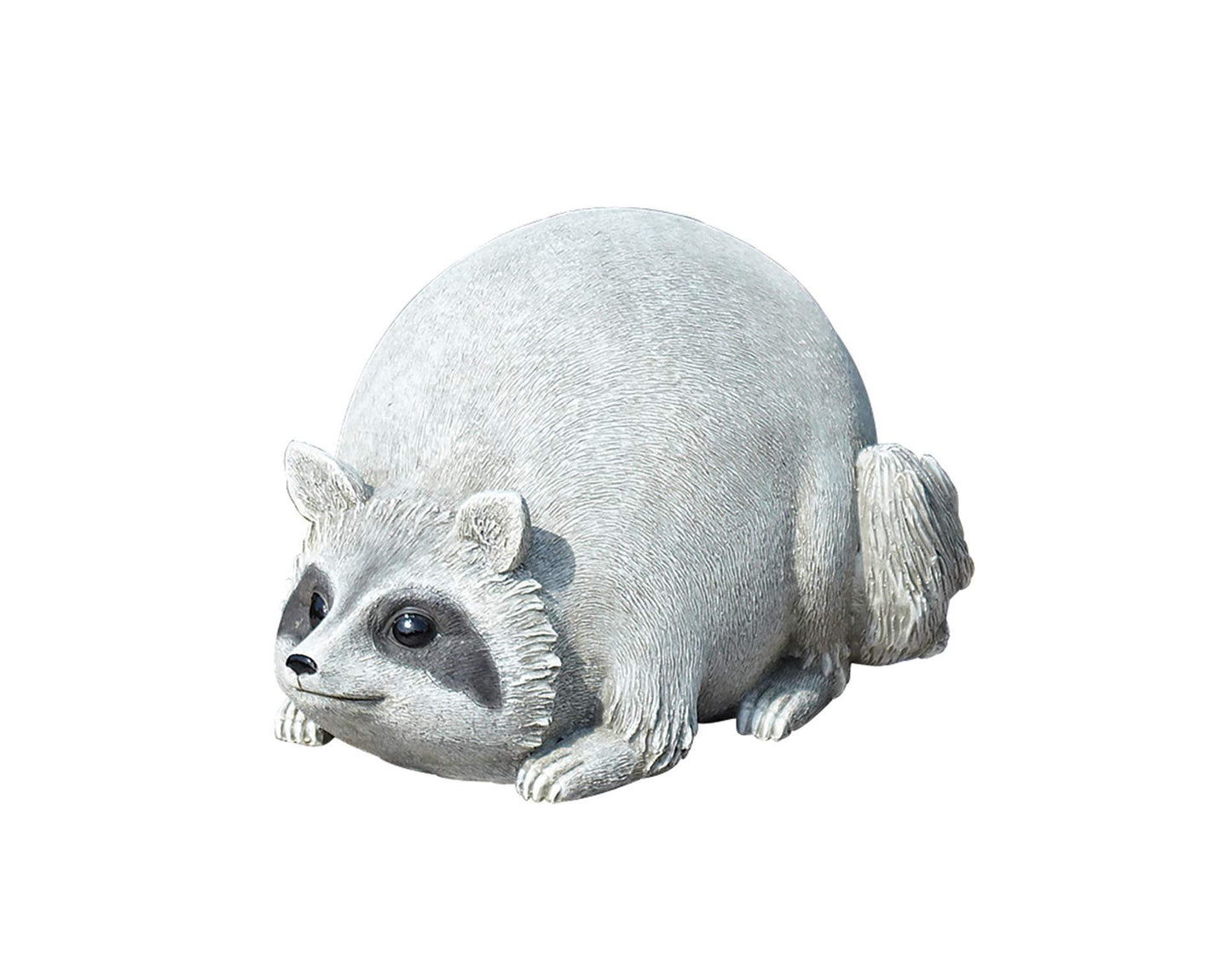 Roman 16278 Raccoon Pudgy Pals Grey 10 x 5.5 Inch Resin Stone Indoor Outdoor Garden Figurine