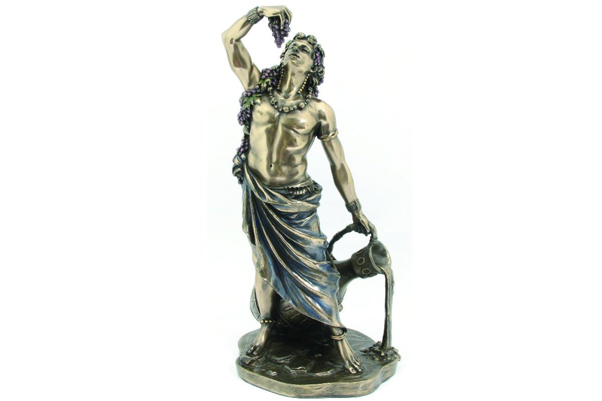 Pacific Giftware Dionysus (Bucchus) Greek Roman God of Wine Statue Real Bronze Powder Cast Statue, 11-inch