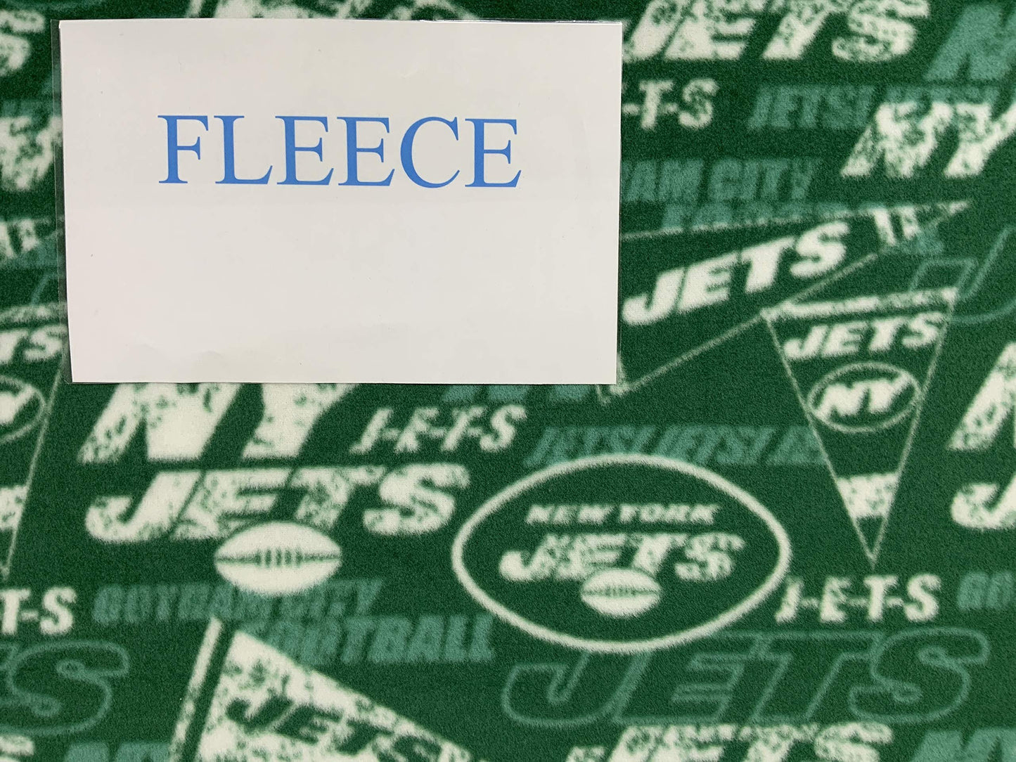 60” Wide 100% Polyester Fleece NY Jets Retro
