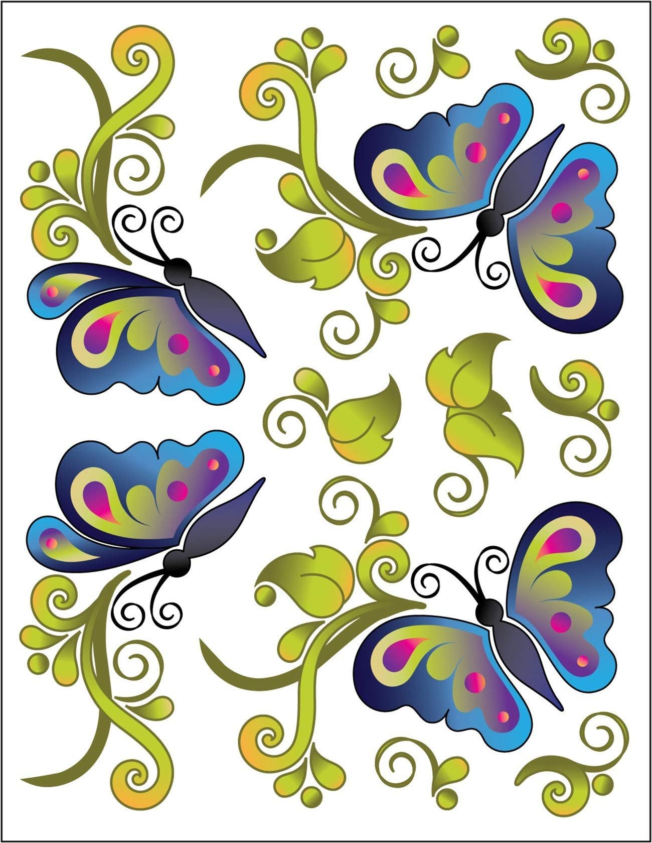 Urban Elementz Tattoo Elementz Decal Butterfly Bliss (Printed On Clear)
