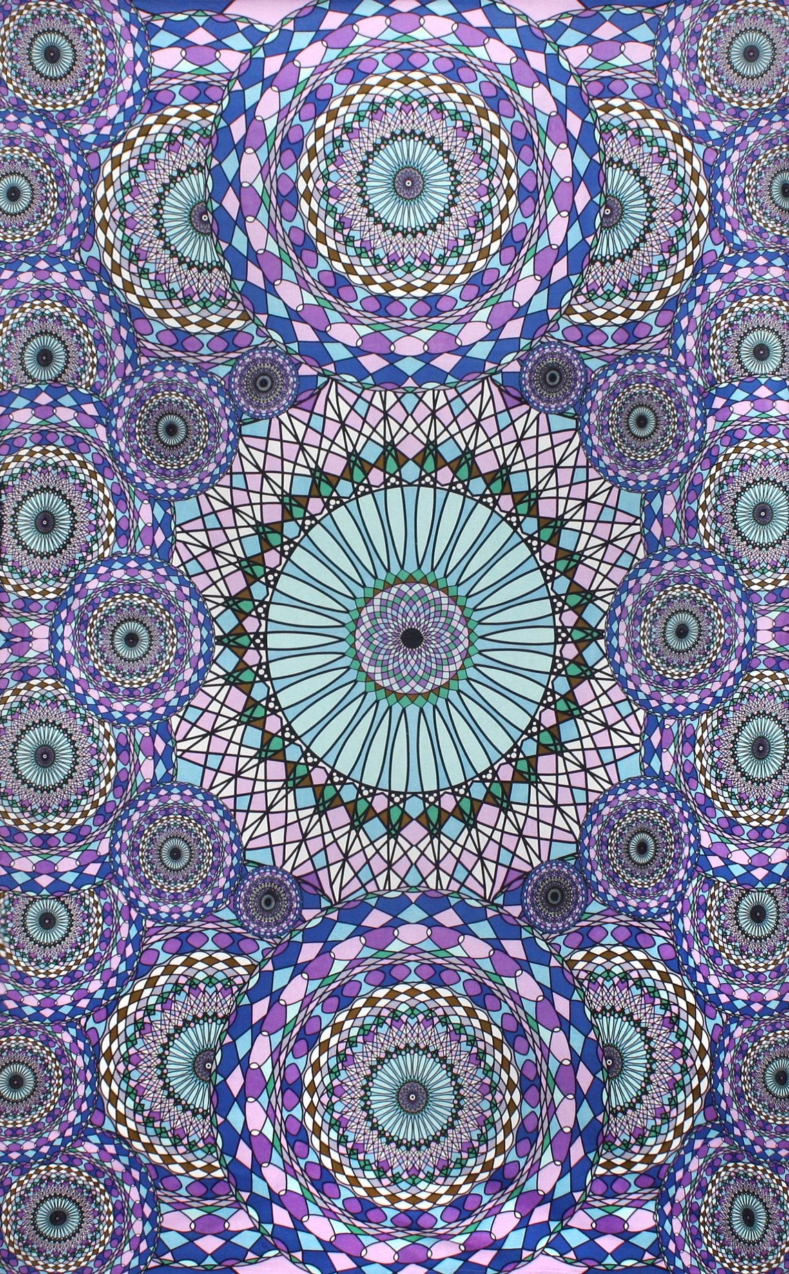 Sunshine Joy 3D Geometric Rings Tapestry Tablecloth Beach Sheet 60x90 Inches