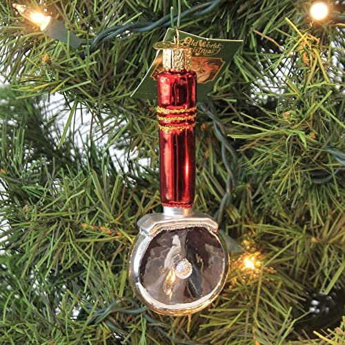 Old World Christmas Ornaments Pizza Cutter Glass Blown Ornaments for Christmas Tree