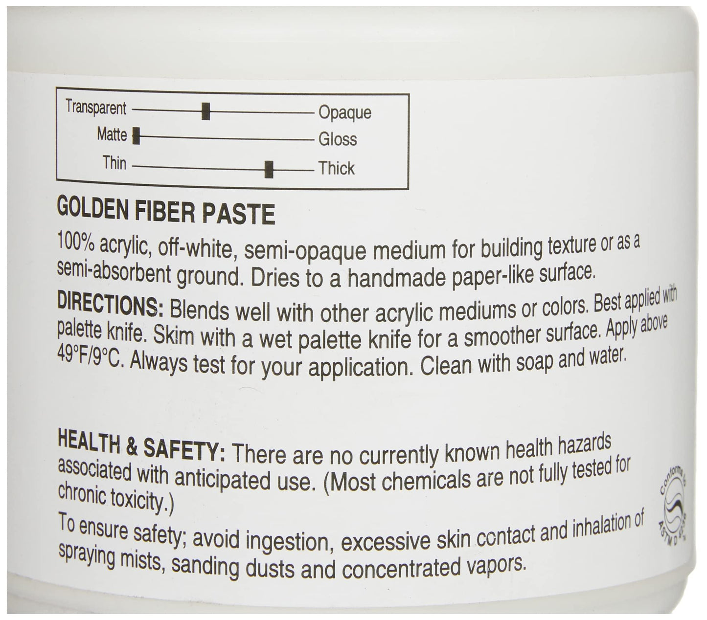 Golden Molding Paste Medium - Fiber, 16 oz jar