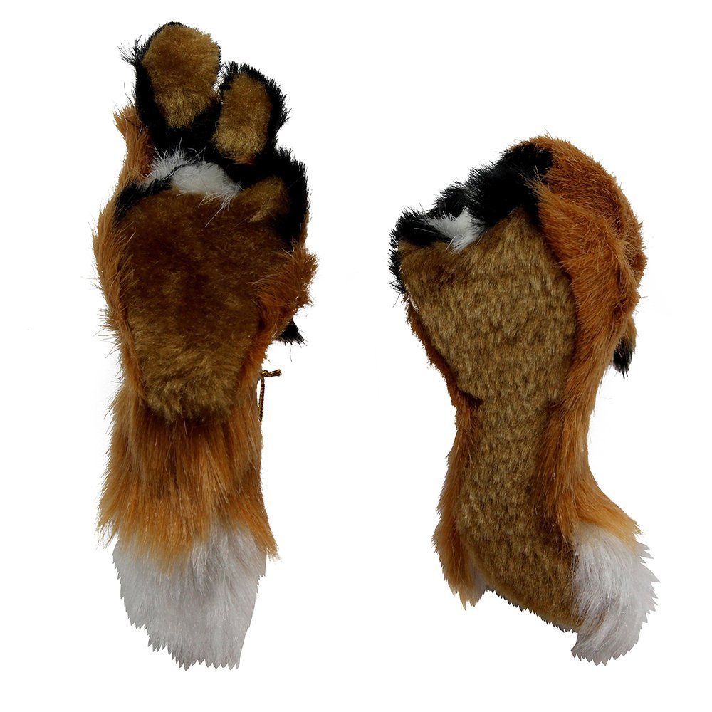 Kurt S. Adler Kurt Adler 4.5-Inch Plush Set of 2 Fox Ornaments, Brown, 2 Piece