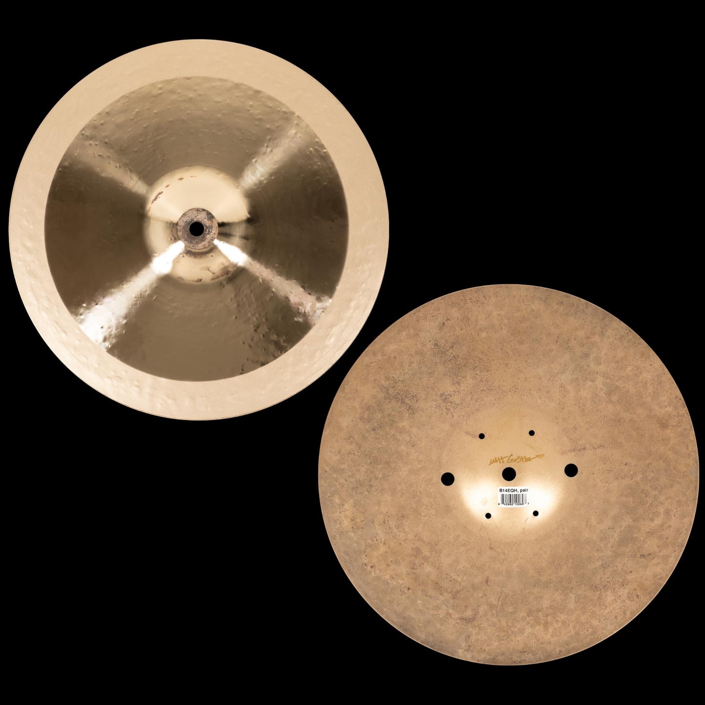 Meinl Cymbals Byzance 14" Vintage Equilibrium Hihats, Pair, Matt Garstka Signature — Made in Turkey — Hand Hammered B20 Bronze, 2-Year Warranty, B14EQH