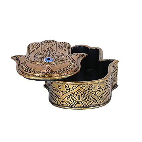 Pacific Giftware Hamsa Golden Box Home Decor