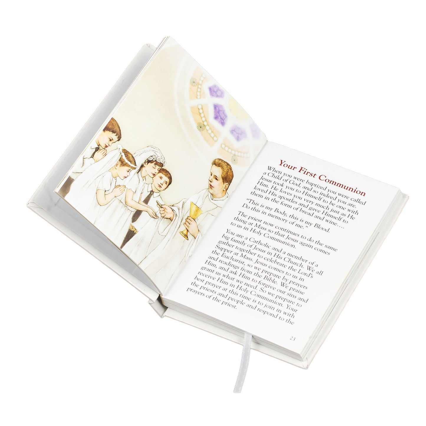 Roman 5-Piece My First Communion Gift Set for Girls – White & Gold Book and Accessory Bundle, Religious Keepsake