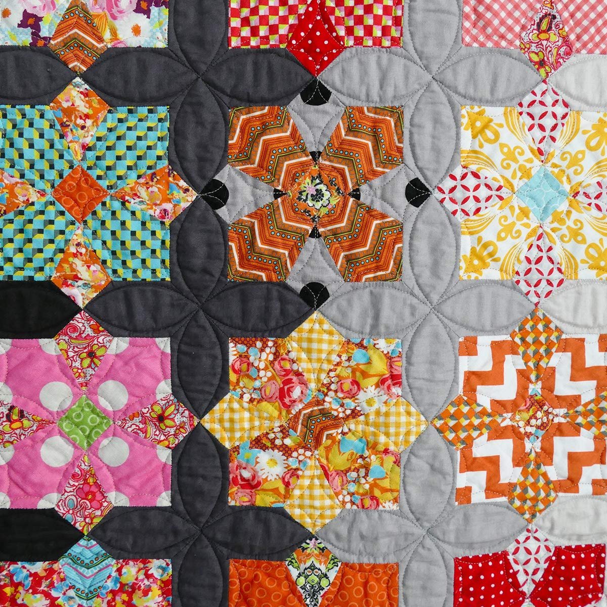 Quatro Colour Quilt Pattern by Sue Daley Designs EPP English Paper Piecing Starter Kit Papers and Templates Patchwork Sewing