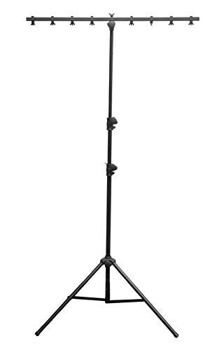 2) Chauvet DJ CH-06 Portable Lightweight Easy Setup T Bar Tripod Light Stands