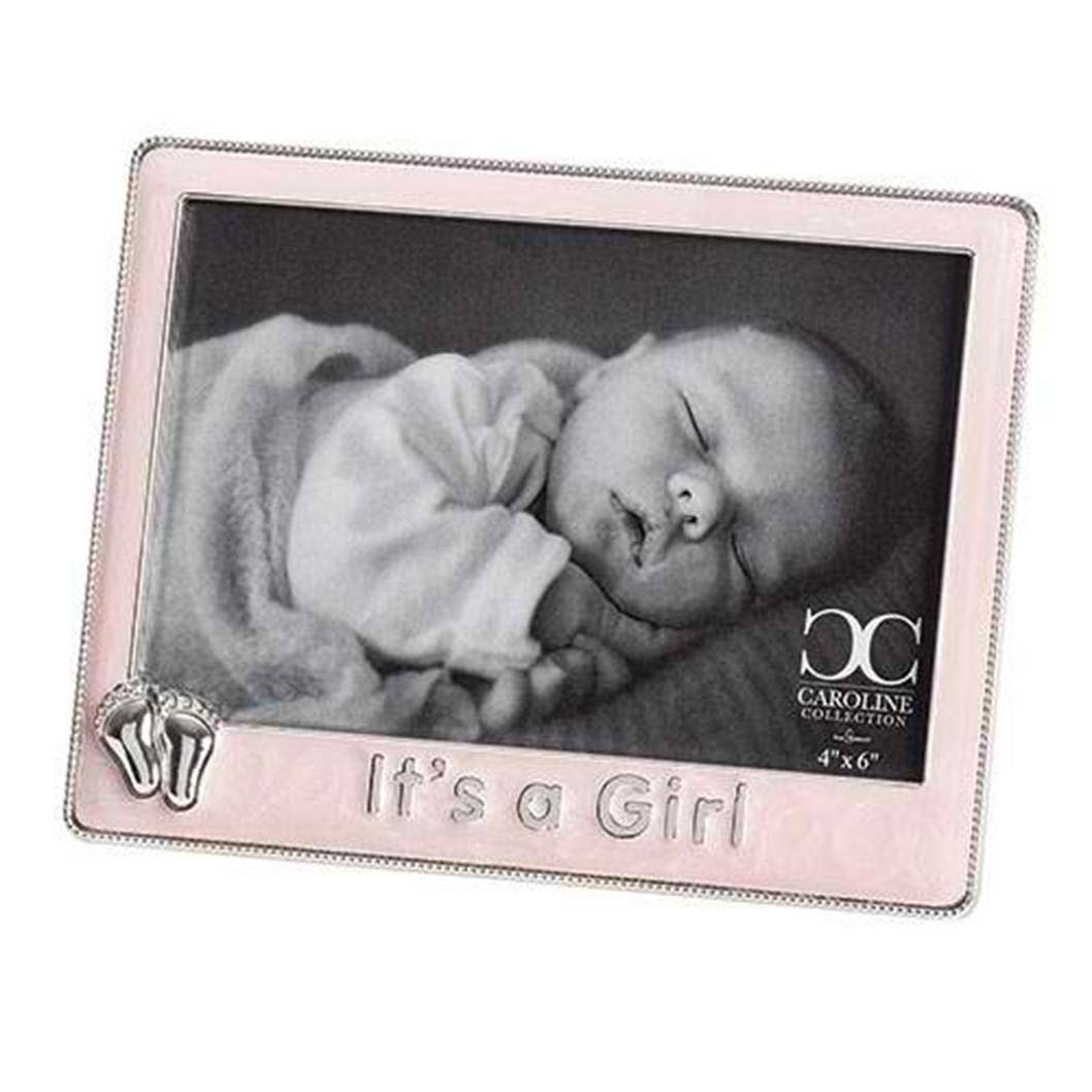 Roman Giftware Inc., Caroline Collection, New Baby, 5" H Pink ITS A Girl Frame 6X4,Religious, Inspirational, Durable (1x6x5)