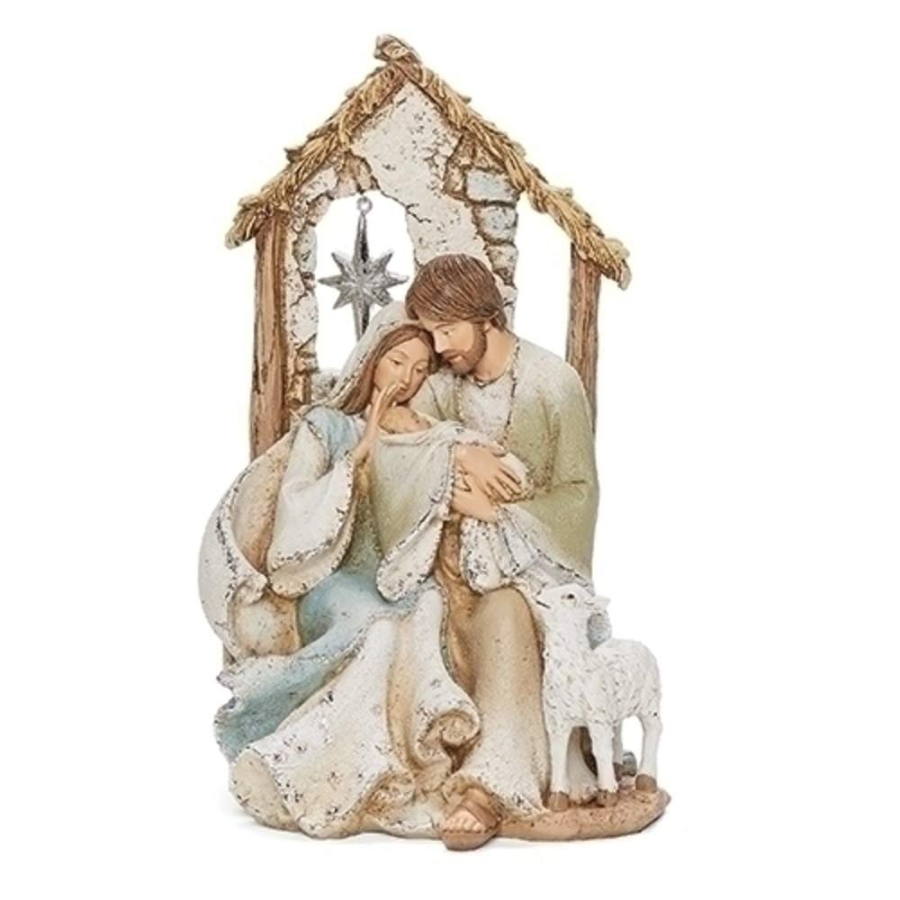 Roman 133028 Holy Family with Star in Window Figurine, 9.25 inch, Multicolor
