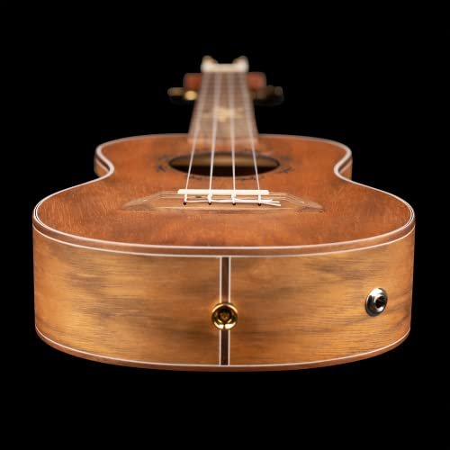 Ortega Guitars, 4-String Lizard Series Tenor Acoustic-Electric Ukulele w/Bag, Right TE-GB