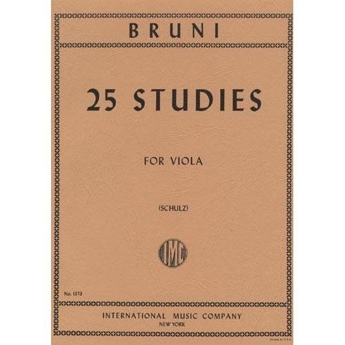 Bruni, A. - 25 Studies for Viola - Arranged by Schulz - International Edition