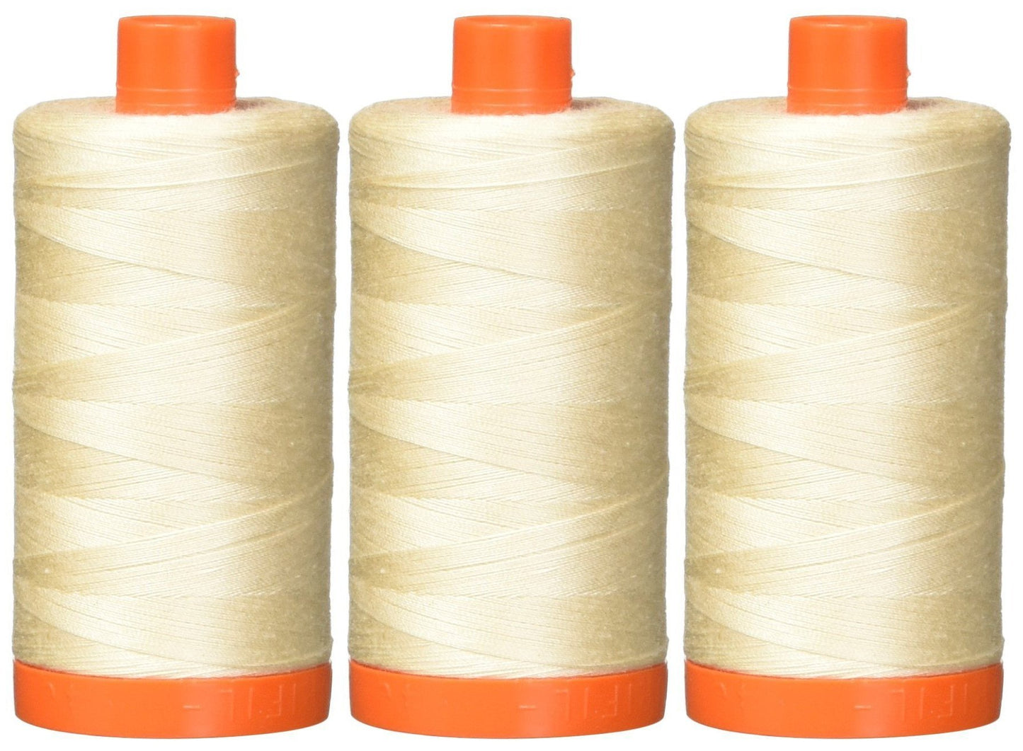 3-PACK - Aurifil Light Sand - A1050-2000 Mako Cotton Thread Solid 50WT 1422Yds each