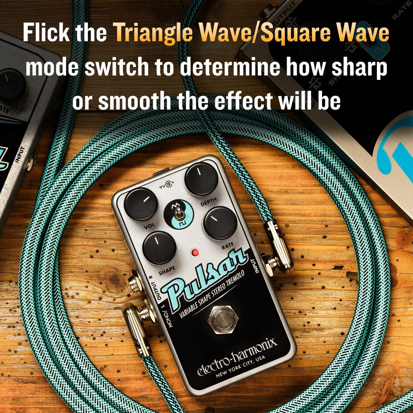 Electro-Harmonix Nano Pulsar Variable Shape Stereo Tremolo Pedal