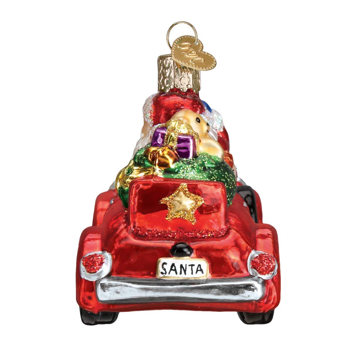 Old World Christmas Santa in Antique CAR Ornament, Multi