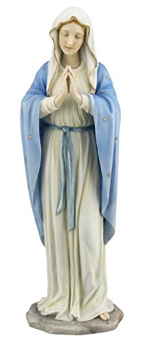 11.75 Inch Blessed Virgin Mary Decorative Figurine, Pastel Color