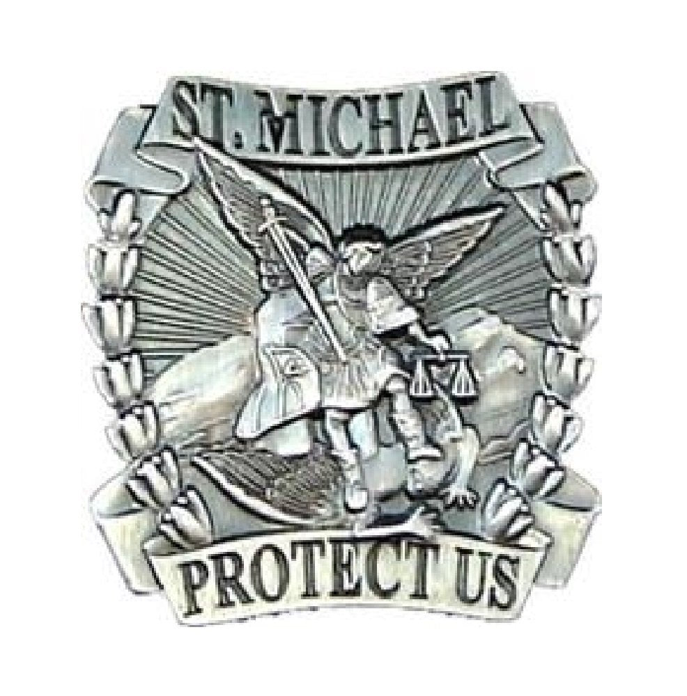 EAGLE CREST NEW "Saint Michael Protect Us" Pin - Ships in 24 hours, Pewter, Small