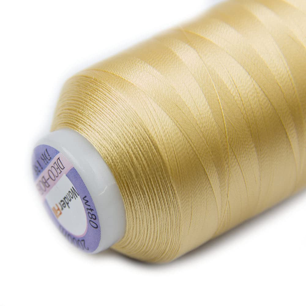 WonderFil Specialty Threads DecoBob Soft Gold #138, 2-ply Cottonized Polyester, 80wt