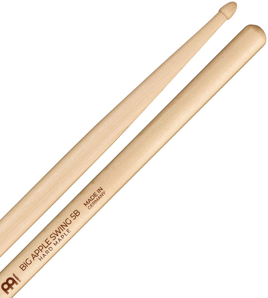 Meinl Stick & Brush Drumsticks, Big Apple Swing 5B — North American Light Maple with Small Acorn Shape Wood Tip — Made in Germany (SB124)