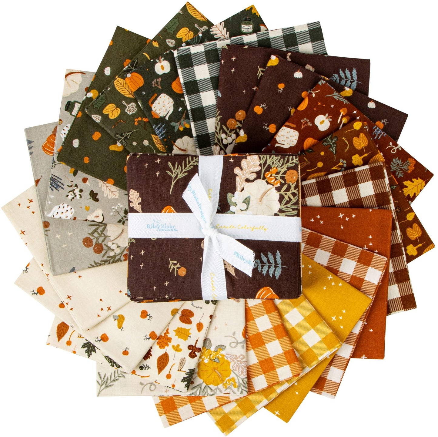 Simple Simon & Company Pumpkin Spice 20 Fat Quarters Riley Blake Designs FQ-14990-20, Assorted