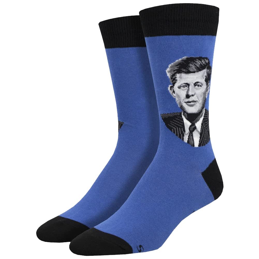 Socksmith Men's Crew Socks President JFK John F. Kennedy