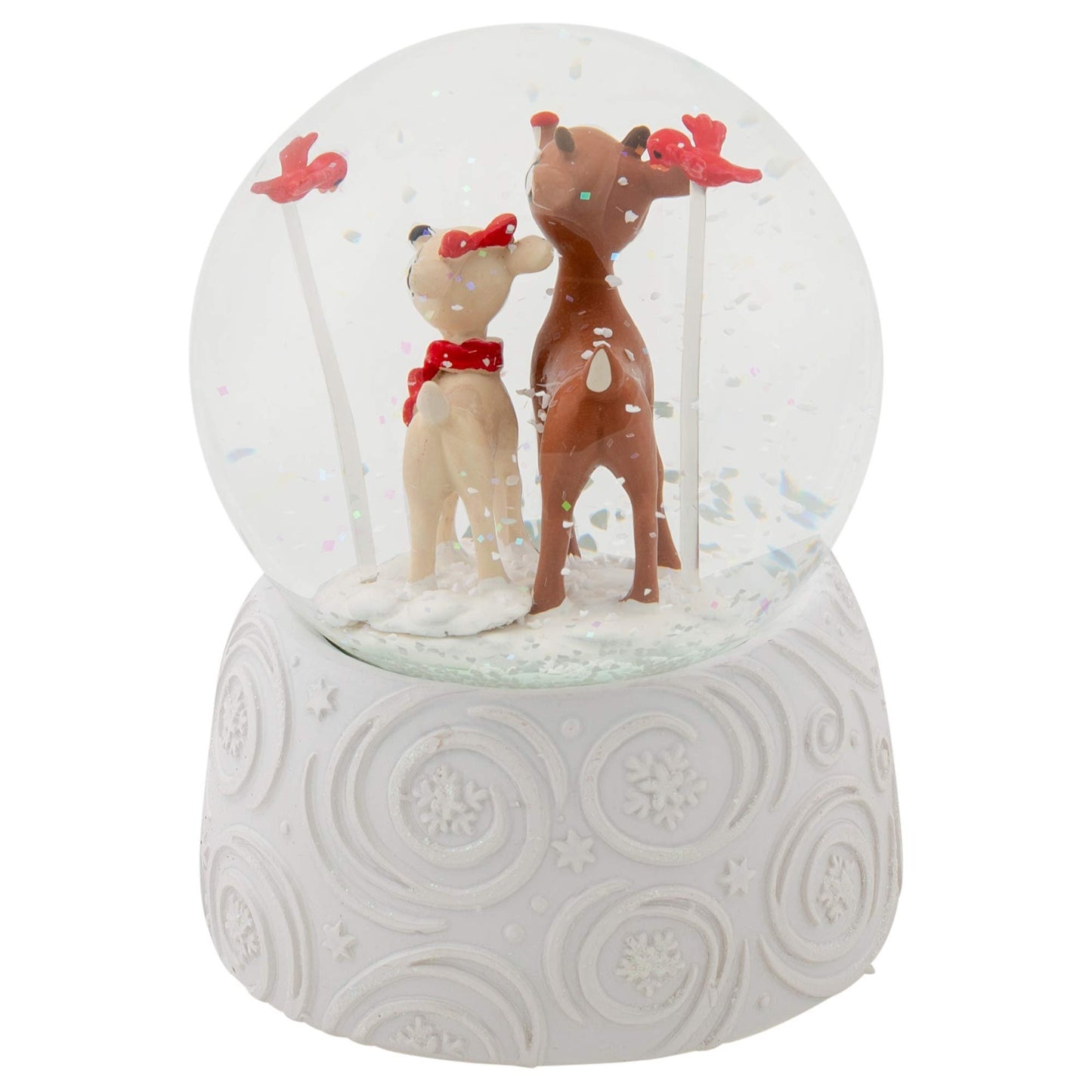 Roman Mus 6" Rudolph&Clarice Dome Glitterdome 100MM W/U