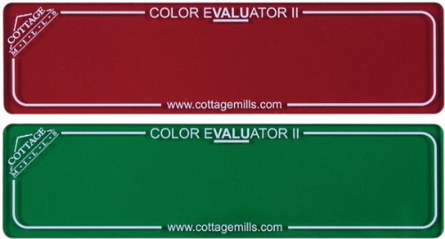 Cottage Mills Quilter's Fabric Color Evaluator Filter Set 2 Red Green