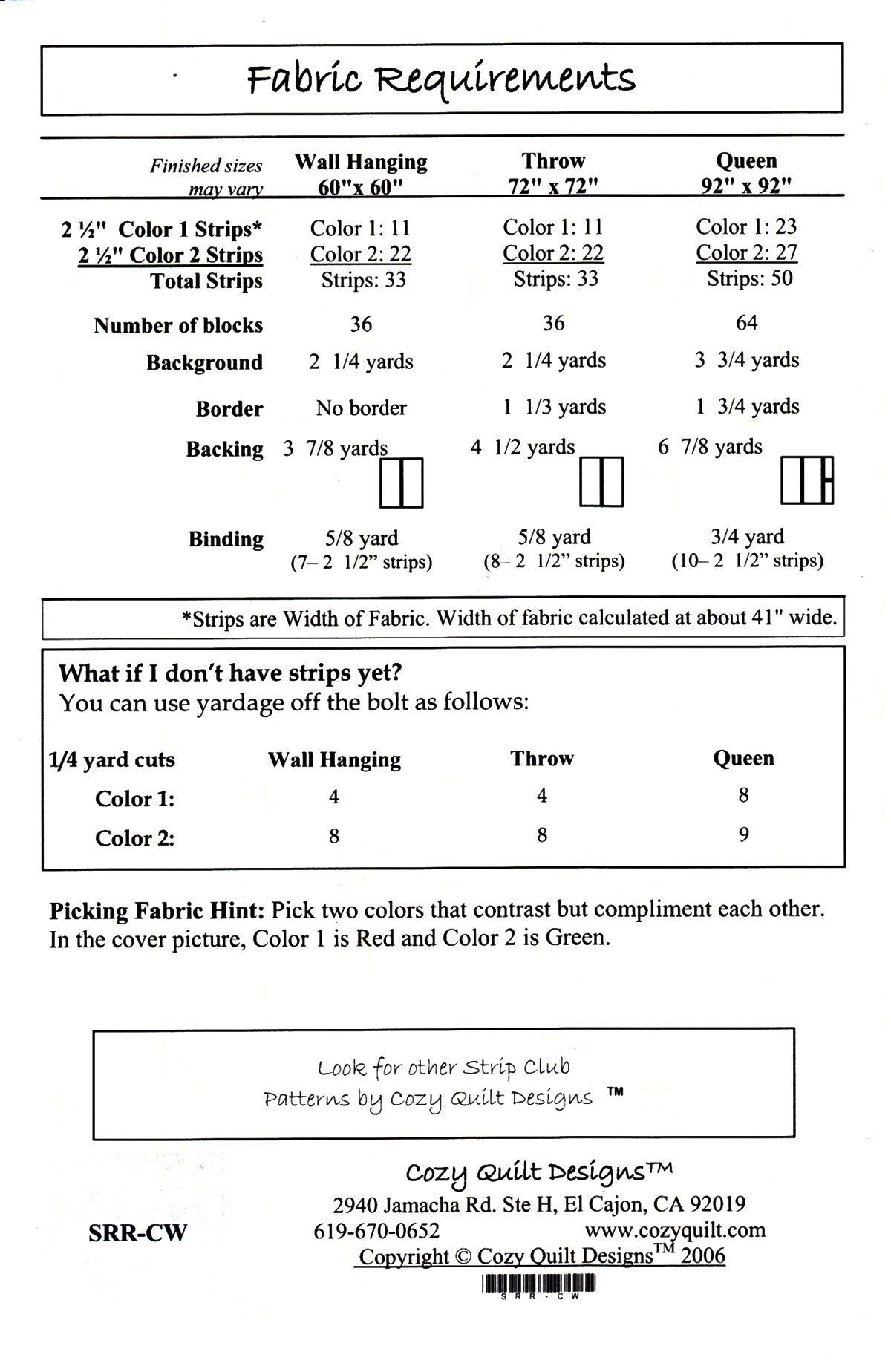 Cozy Quilt Designs 'Strip Club' Pattern - Cactus Wreath (Includes Instructions for Three Project Sizes)