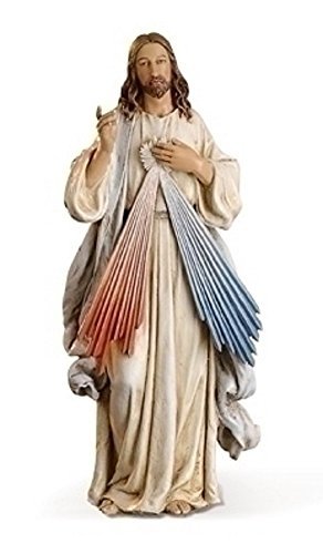 Roman Joseph's Studio Inc., Renaissance Collection, Holy Statue Figurine, 9.5" H Divine Mercy Figure, Religious Figure, Religious Décor, Resin Stone, (3.12 x 4 x 9.5 Inches)