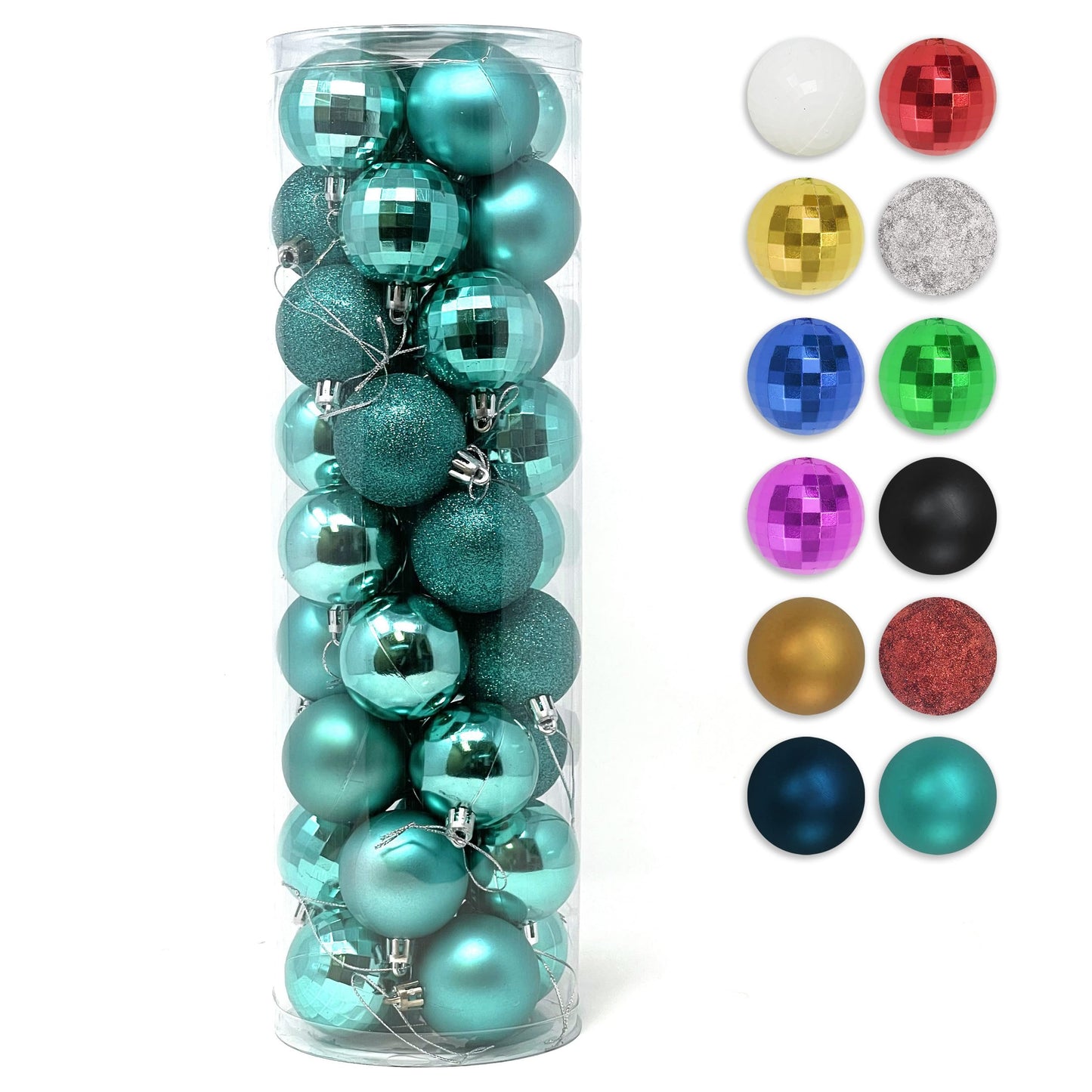 allgala 36 PK 2 Inch (5CM) Christmas Ornament Balls for Xmas Tree-4 Style-