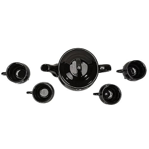 Pacific Trading Witches Brew Tea Set, 10.25-inches Height, Black, Ceramic, Kitchen, Kitchen Accessories