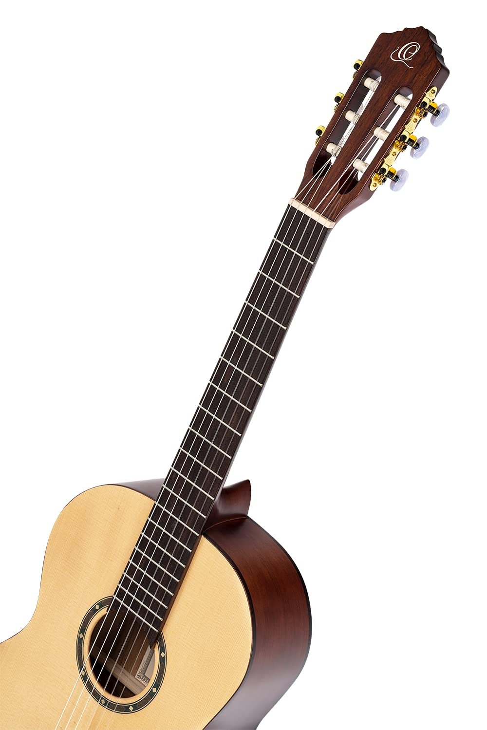Ortega Guitars 6 String Student Series Pro w/Arm Rest Solid Top Nylon Classical Guitar, Right (R55DLX)