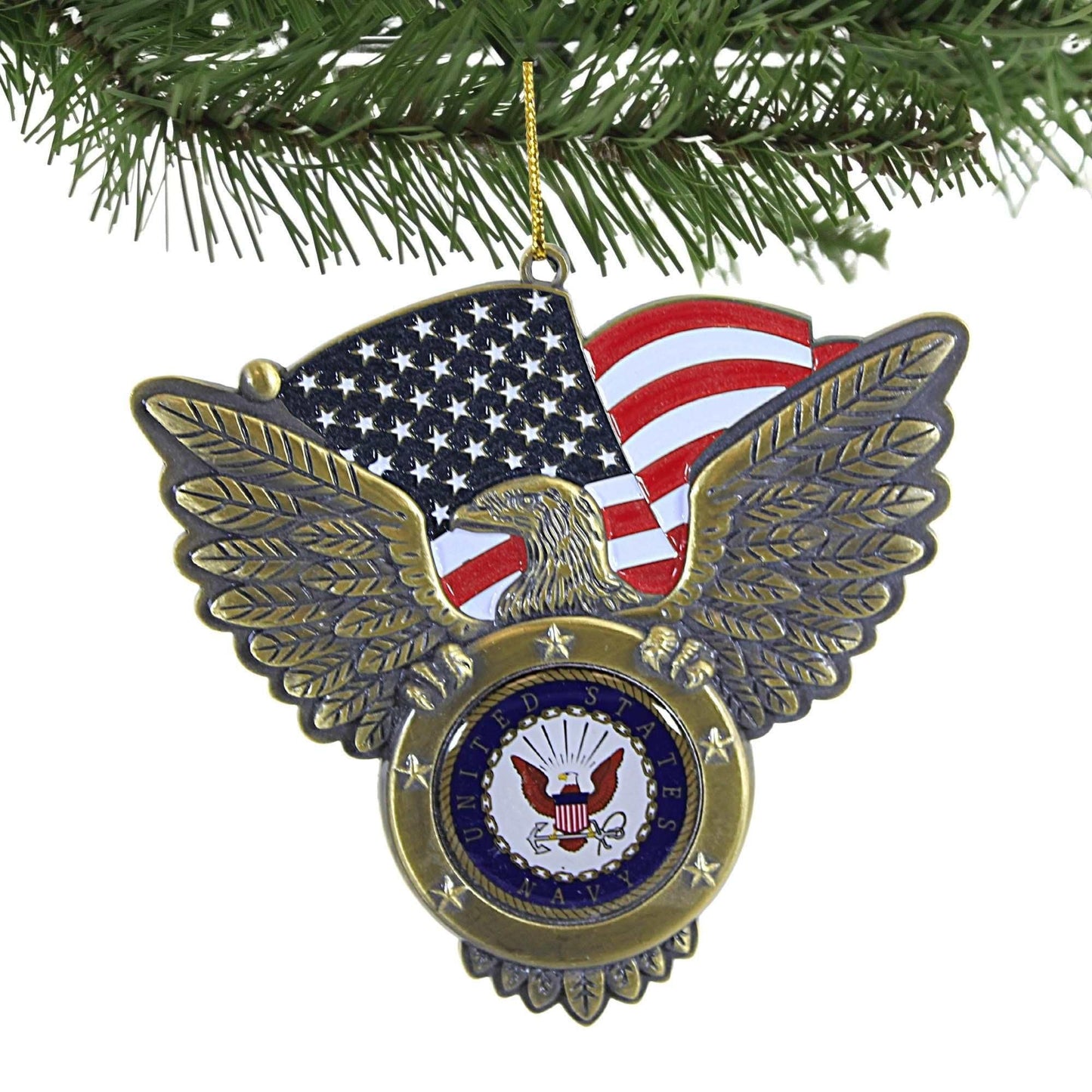 U.S. Navy Seal American Flag Ornament