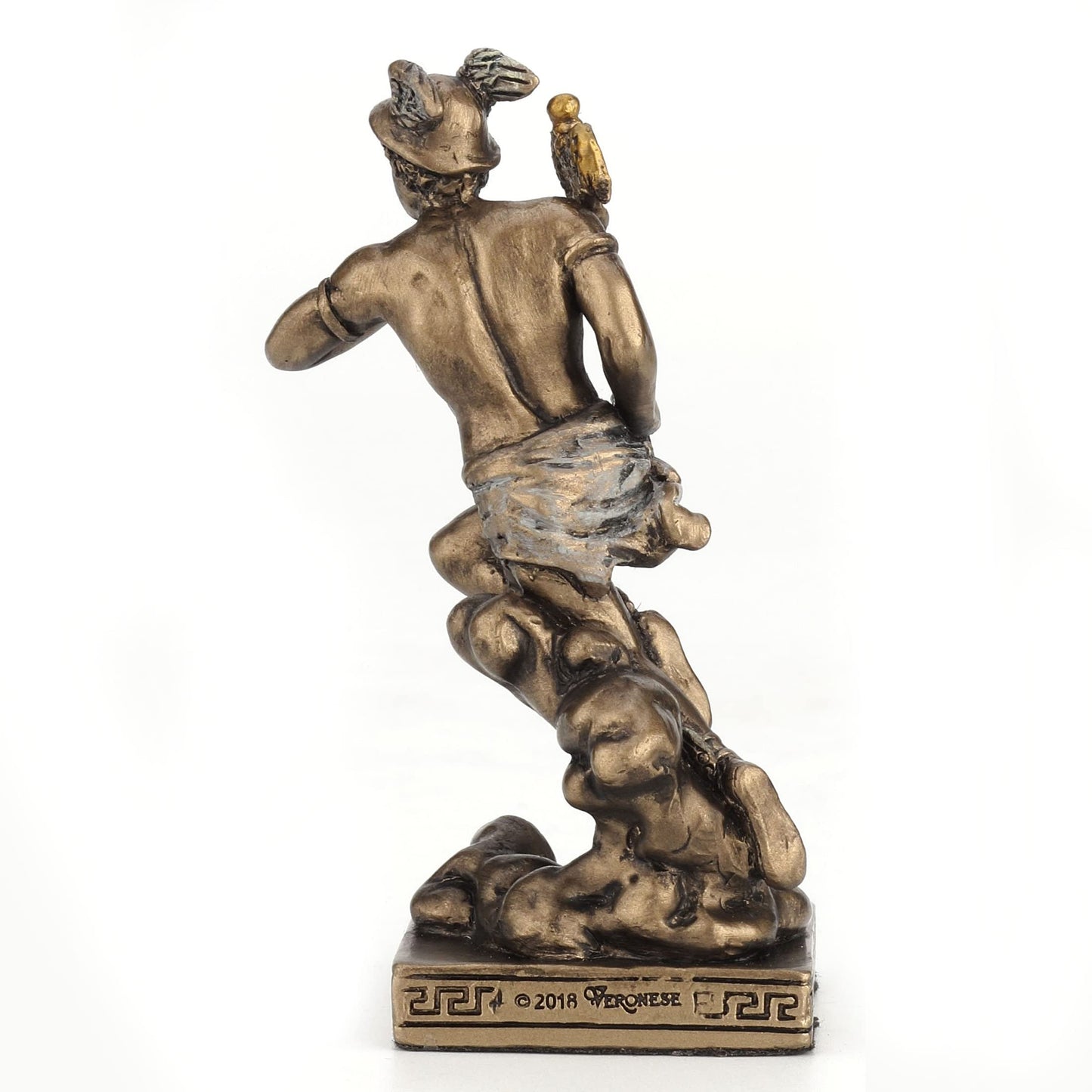 Veronese Design 3 1/2 Greek God Hermes The Messenger of The Gods Miniature Figurine Hand Painted Bronze Finish