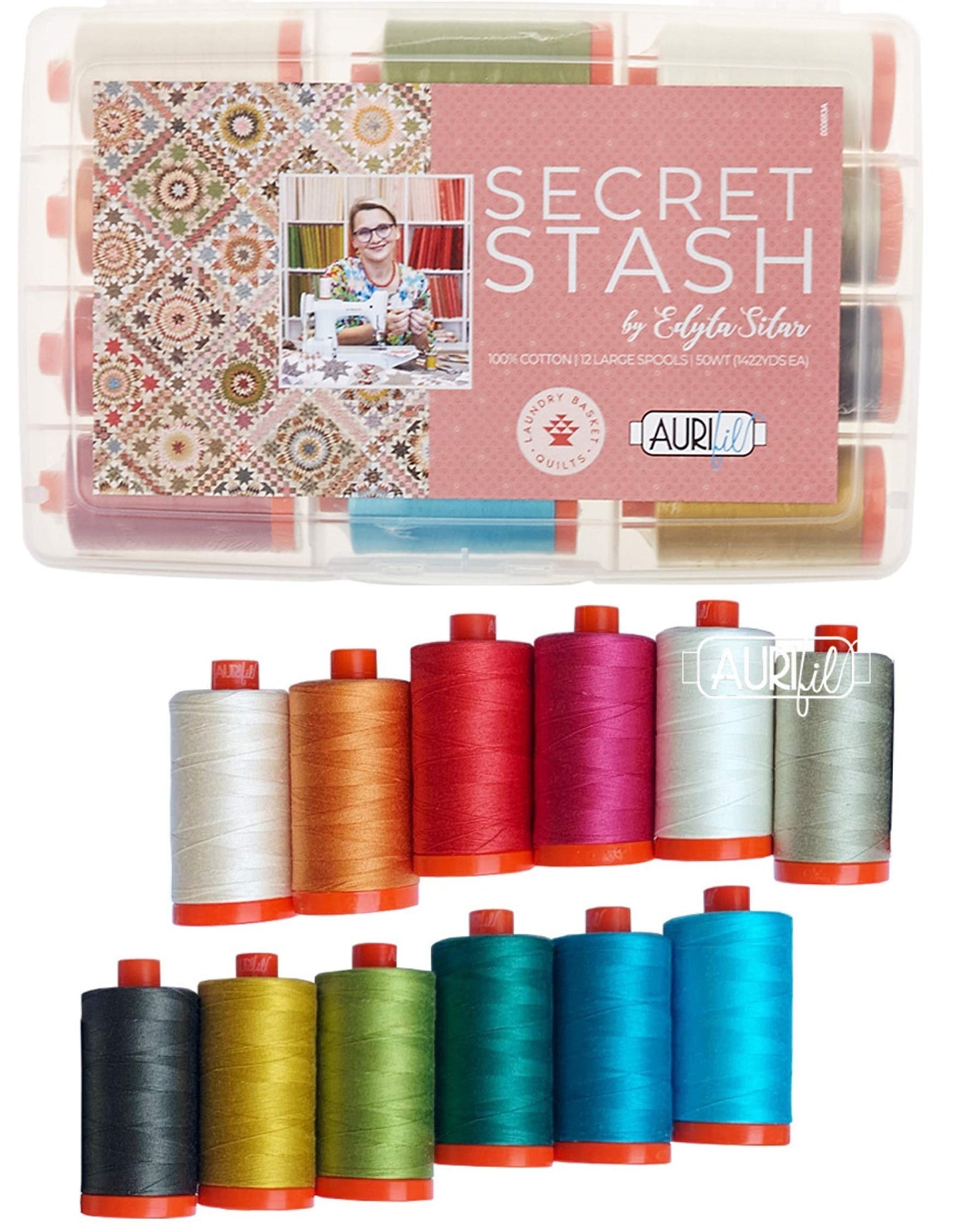 Aurifil Designer Thread Collection-Secret Stash By Edyta Sitar -ES50SC12