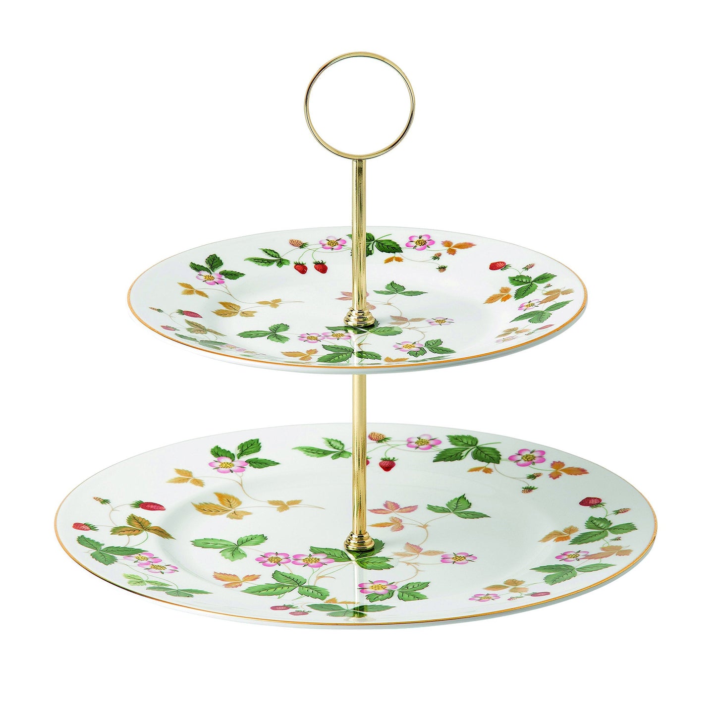 Wedgwood Wild Strawberry 2-Tier Cake Stand, Green