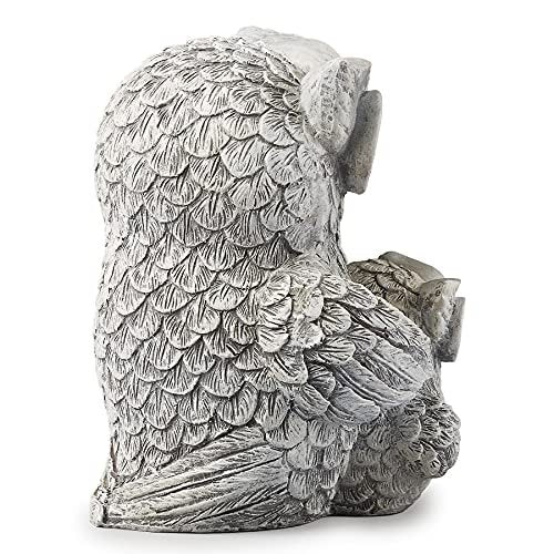 Roman Garden - Owl and Baby Statue, 8" H, Pudgy Pals Collection, Resin and Dolomite, Decorative, Garden Gift, Home Outdoor Decor, Durable, Long Lasting