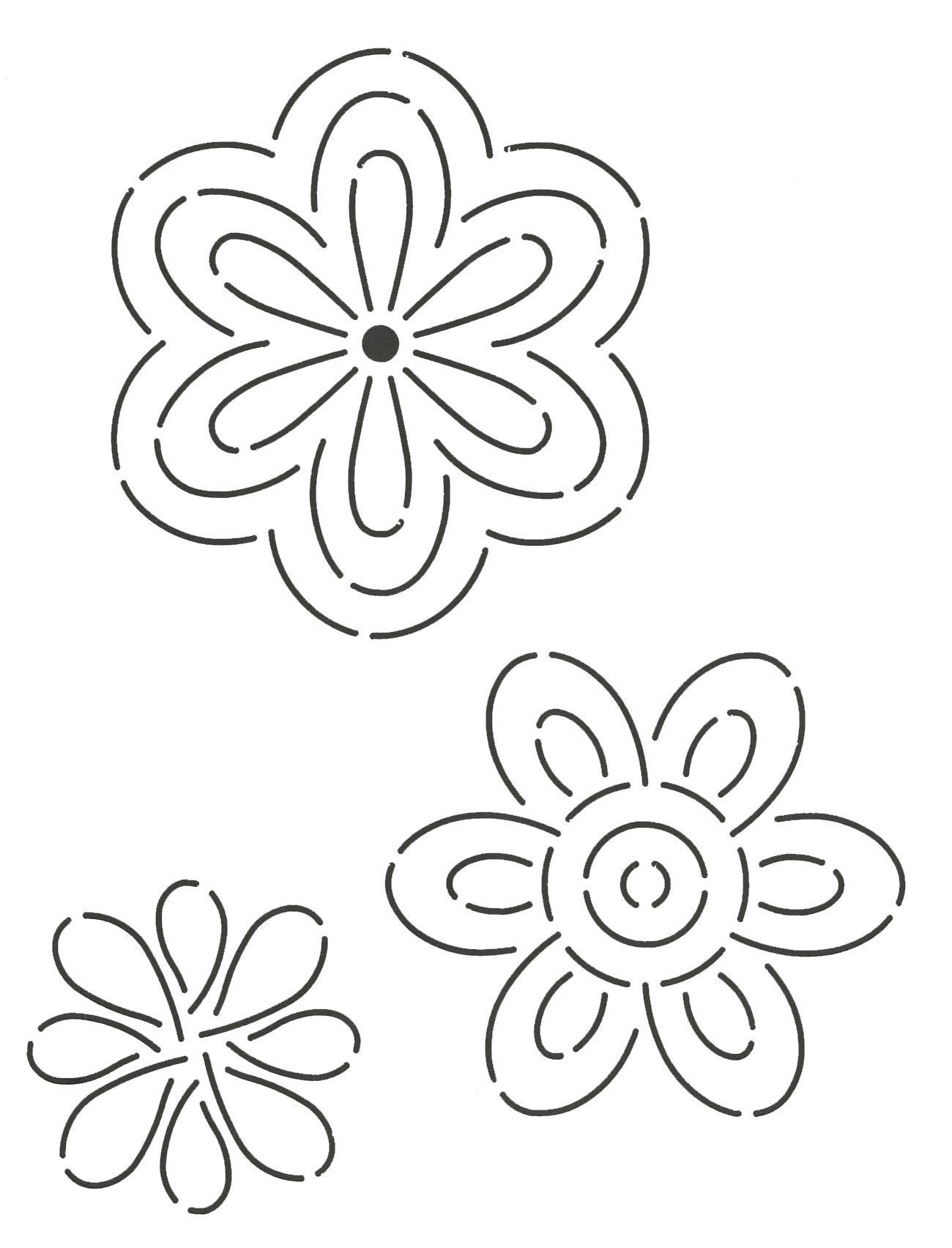 Quilting Creations DAY11QC Flowers Quilt Stencil