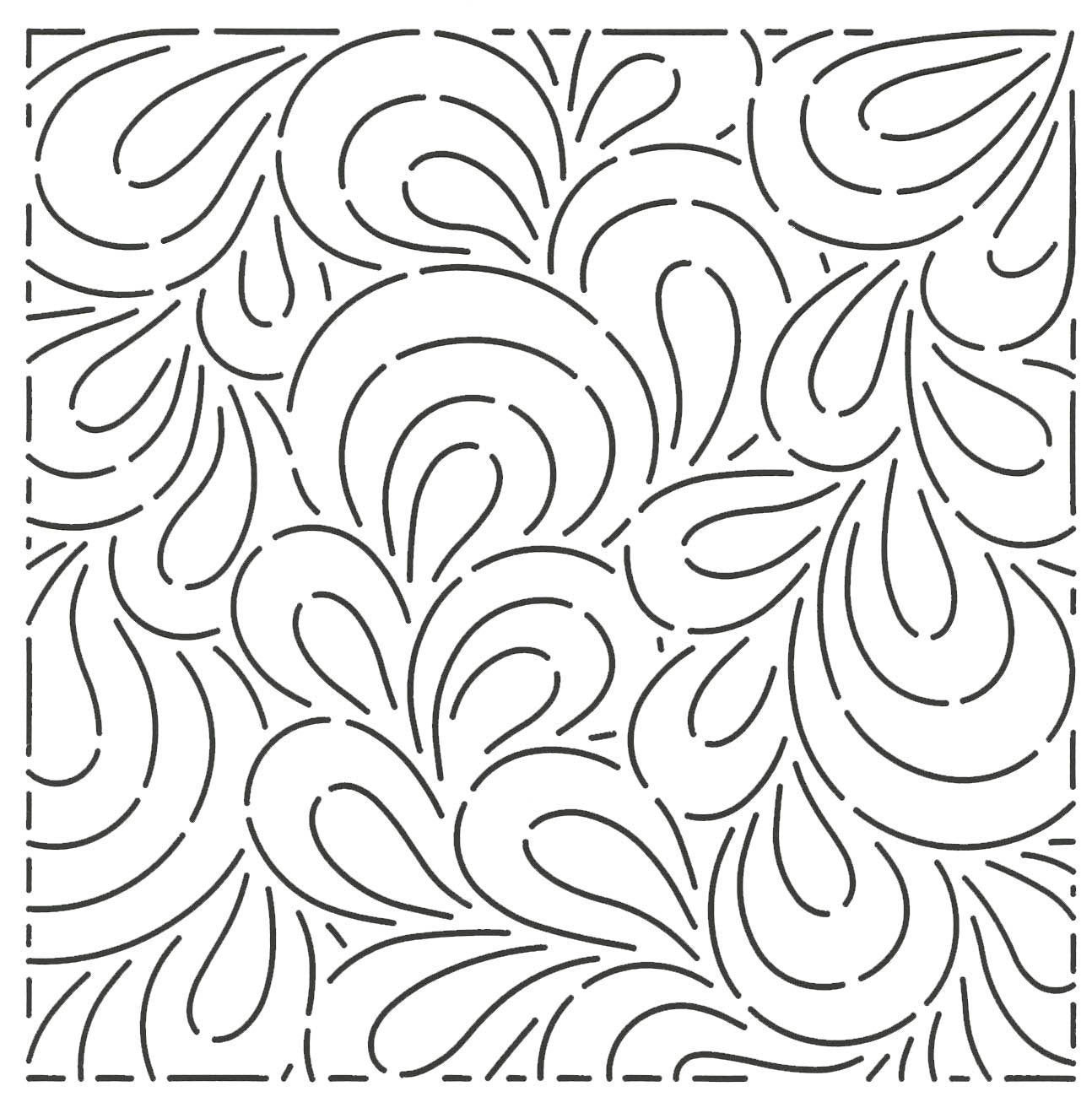 Quilting Creations Paisley Block Quilting Stencil, 8"
