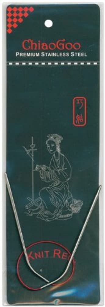 ChiaoGoo Red Circular 12 inch (30cm) Stainless Steel Knitting Needle