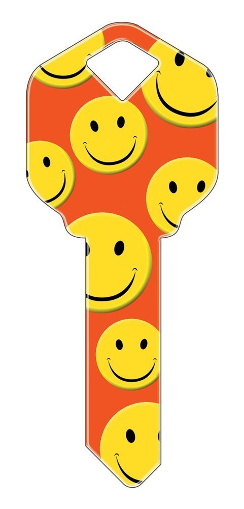 Set of 5 Uncut Blank Designer SC3 Happy Faces Replacement House Keys for SC1 Schlage Style Locks