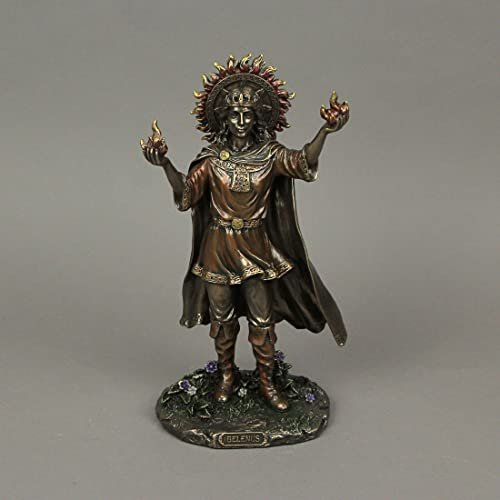 Veronese Design 9 1/4 Inch Belenus Celtic Sun God Cold Cast Resin Antique Bronze Finish Statue
