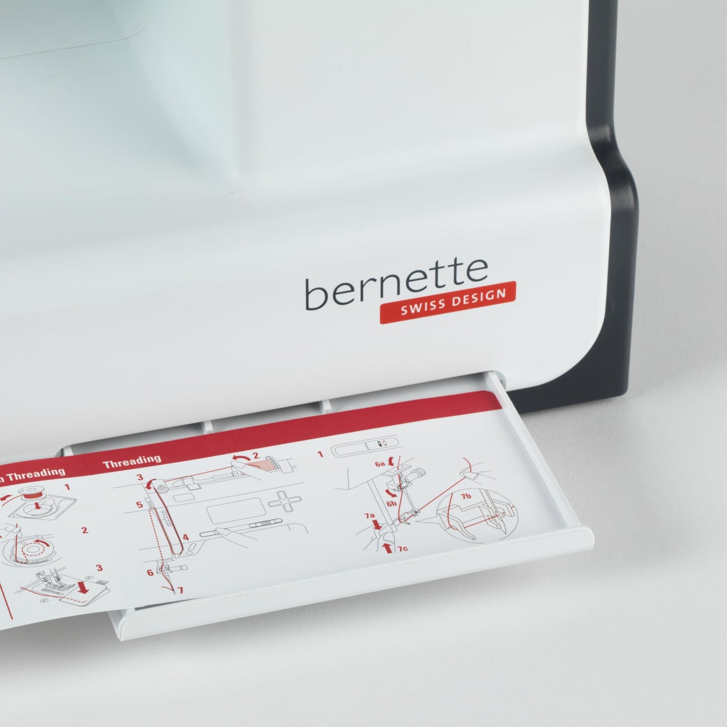 Bernette B33 Swiss Design Sewing Machine | Beginner-Friendly, Includes 15 Stitches, 4-Step Buttonhole, Adjustable Thread Tension, Semi-Automatic Needle Threader, 5 Presser Feet, Bobbins, Accessories