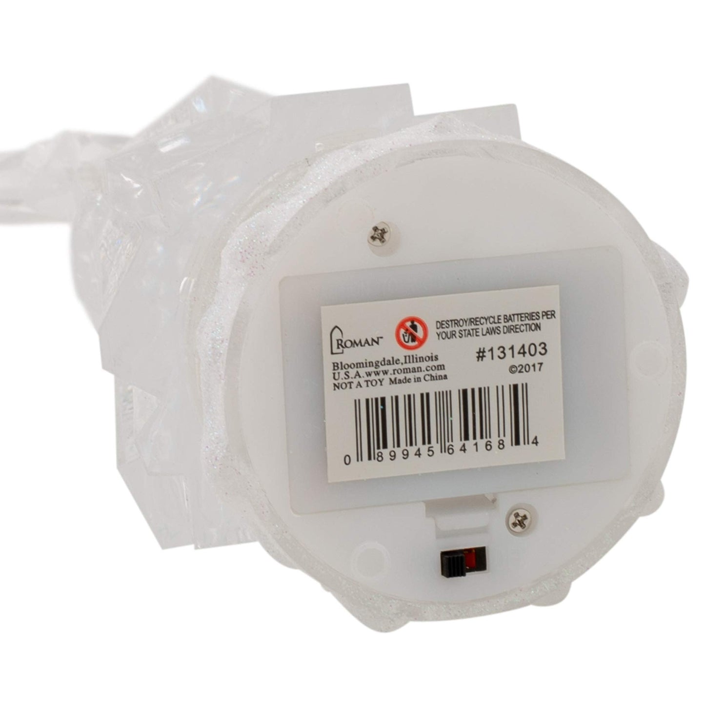 Roman Swirling Chiseled Tri Color LED Acrylic Holiday Tree Figurine