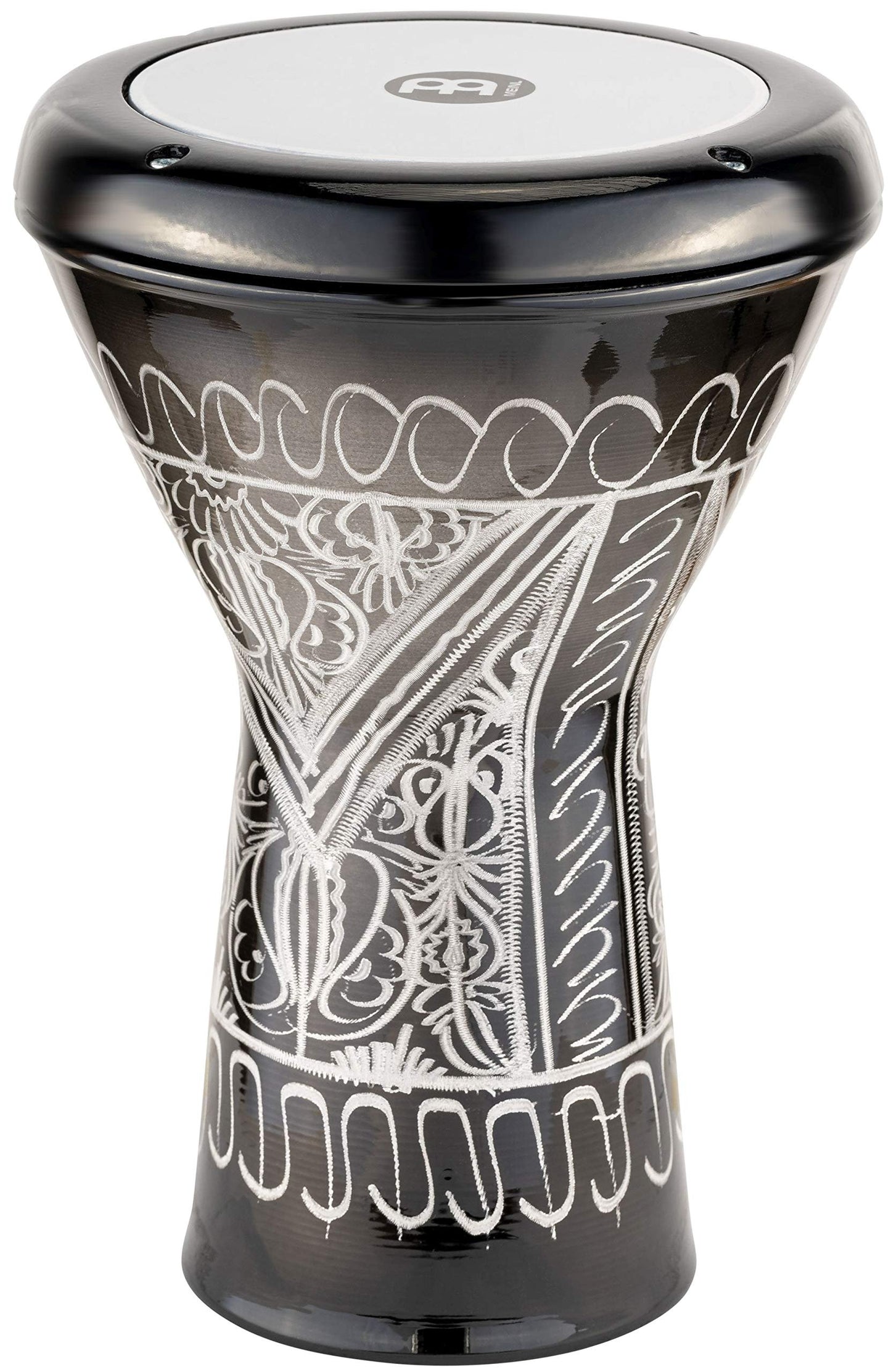 Meinl Percussion Aluminum Painted Doumbek Egyptian Goblet Drum, Hand Engraved — Made in Turkey — Synthetic Head, 2-Year Warranty (HE-3039)