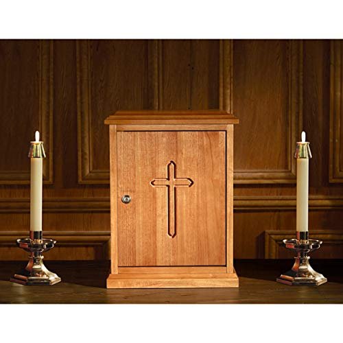 Christian Brands Plain Cross Wood Tabernacle - Medium Oak