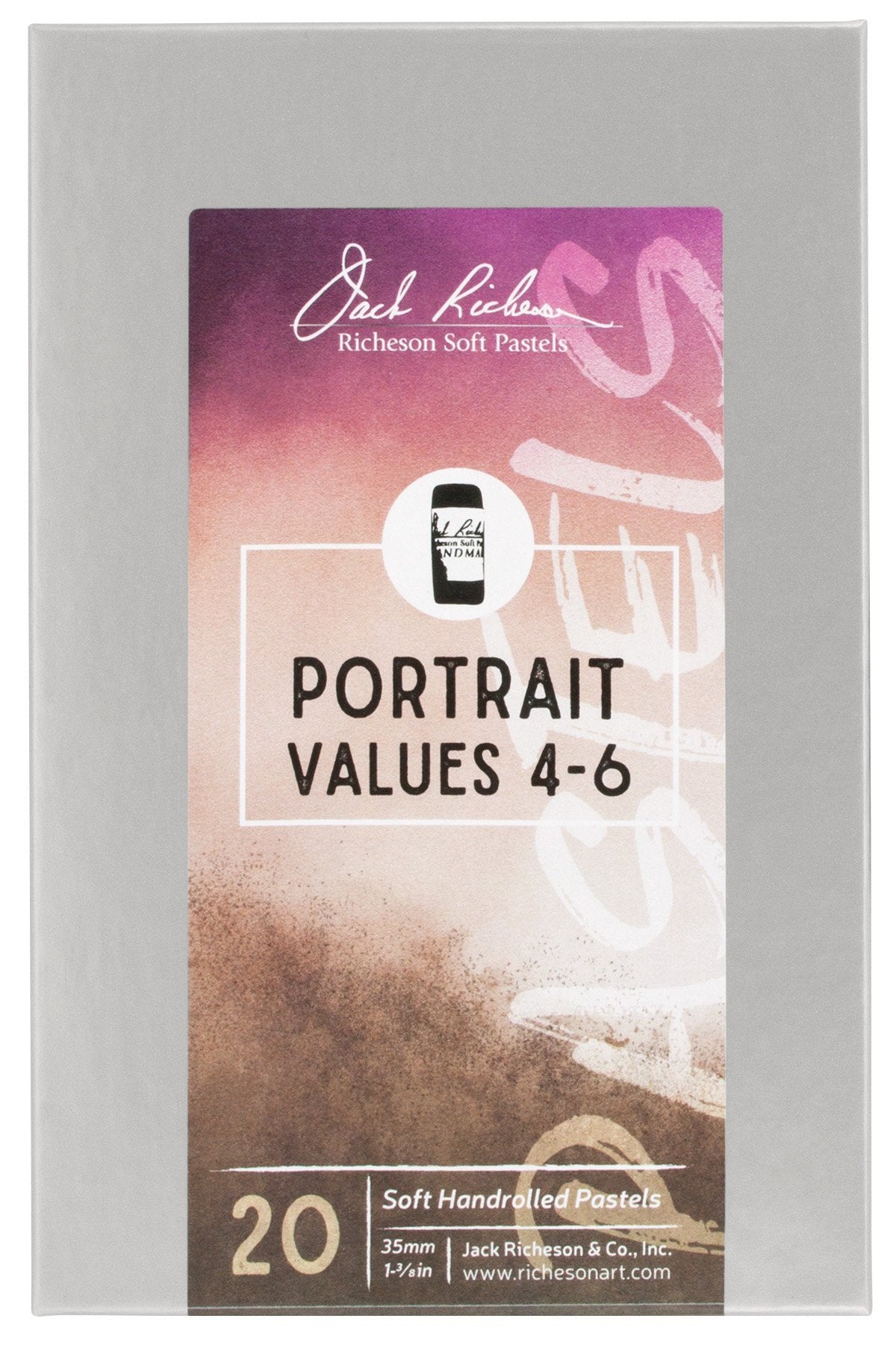 Jack Richeson 422939 Hand Rolled Soft Pastels Portrait (20 Piece Set)