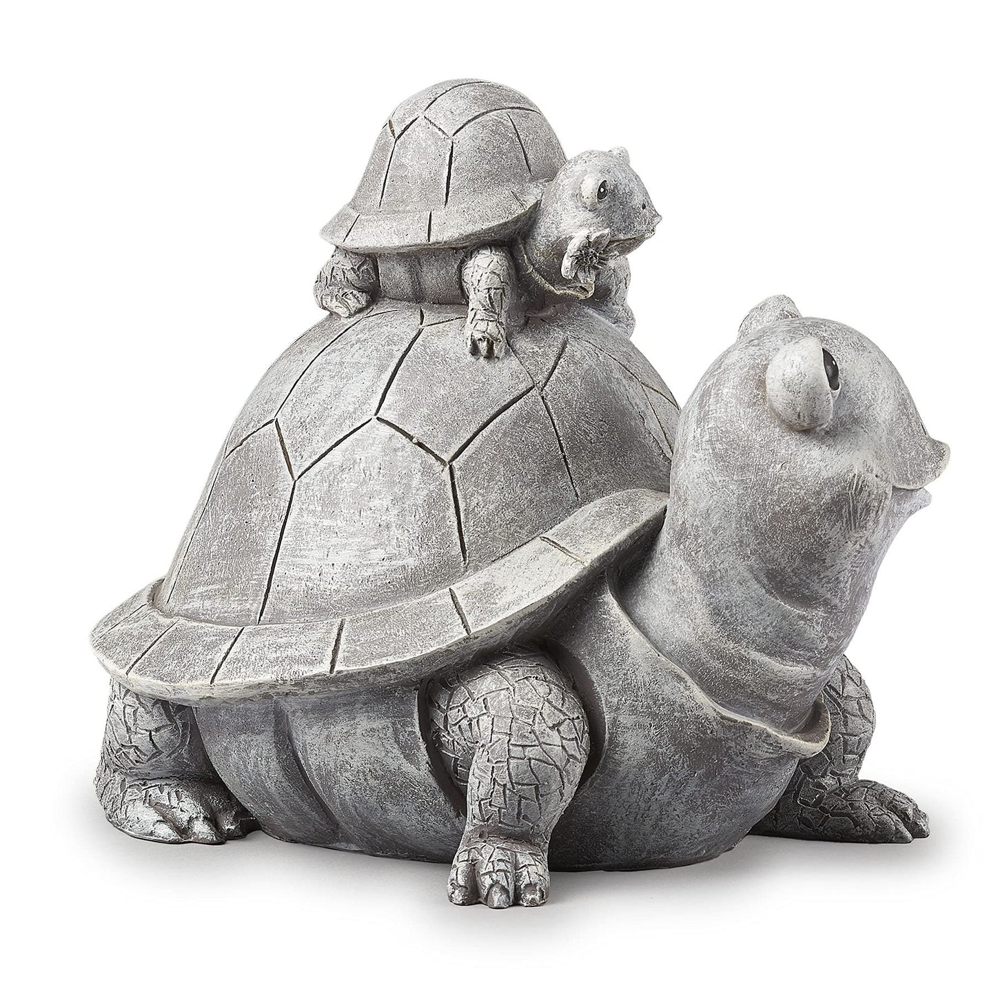 Roman Garden - Turtle and Baby Statue, 7" H, Pudgy Pals Collection, Resin and Dolomite, Decorative, Garden Gift, Home Outdoor Decor, Durable, Long Lasting